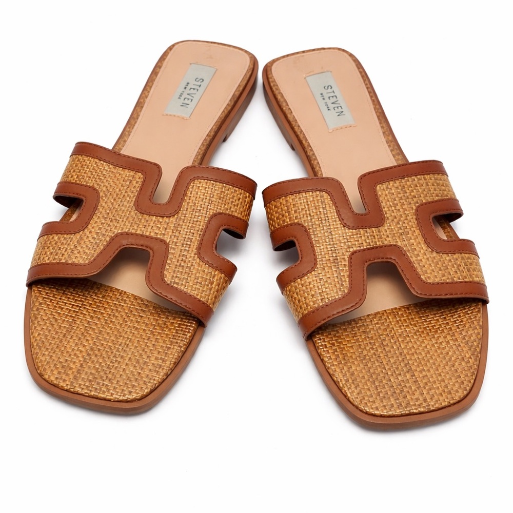 👡✨ Steven by Steve Madden Raffia Slide Sandals – Size 9